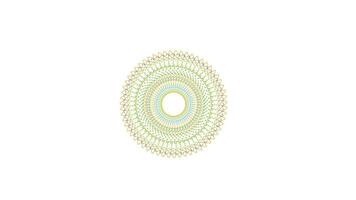 Stylized Geometric Radiating Circle Design vector