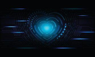 Heart hud technology futuristic digital background illustration abstract digital tech electronics theart disease medical industry medical technology vector