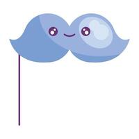 kawaii fun mustache for dressing up vector
