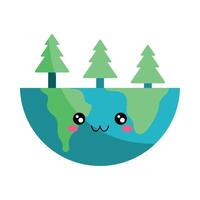 Earth Day with Pine Trees vector