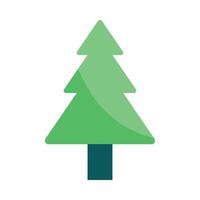 Flat Pine Tree Illustration for Earth Day vector