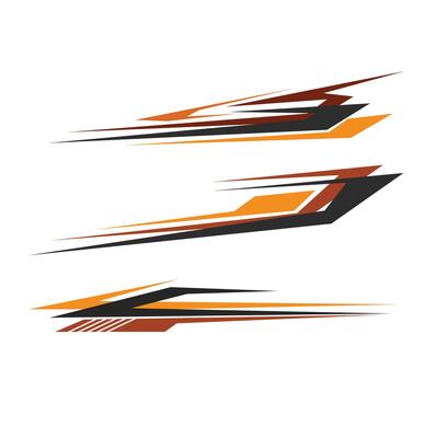 car wrap sticker. Modern car sticker with sharp line style