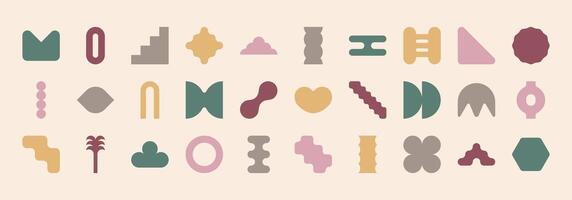 Flat shape set vector
