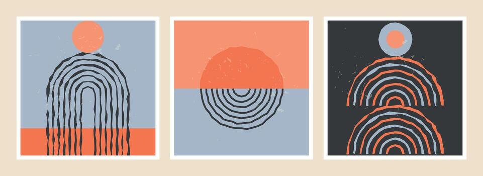 resumen y minimalista composiciones con primitivo formas vector