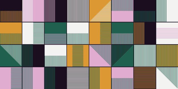 geométrico composición hecho de cuadrícula y lineal elementos vector