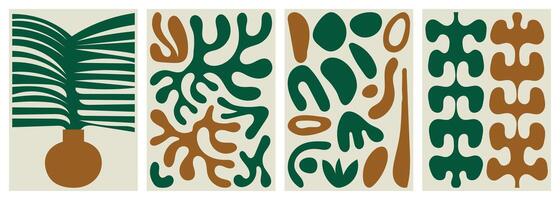 Abstract botanical elements vector