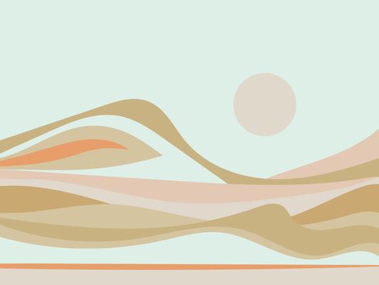 Desert landscape in earth tones