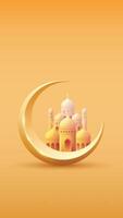 Modern Abstract background with islamic ornament, arabic geometric texture. Golden gradient background vector