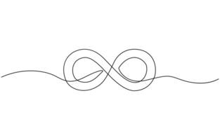 Infinity love icon. Continuous line art drawing Heart and Infinity symbol. Infinity symbol single continuous line concept of unlimited eternity one line illustration. vector