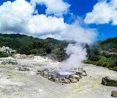 Furnas Fumarolas on Sao Miguel Island in the Azores archipelago. photo