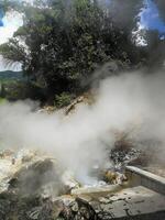Furnas Fumarolas on Sao Miguel Island in Azores archipelago photo
