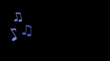 4K animation motion of musical notes swaying smoothly with a neutral dark background. Perfect for music themes, visual effects, and creative projects. video
