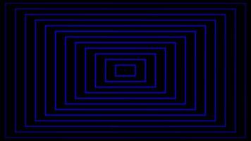 Animated geometric square lines with neon blue effect video