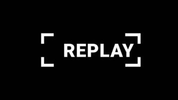 Replay Button Animation Black Background video
