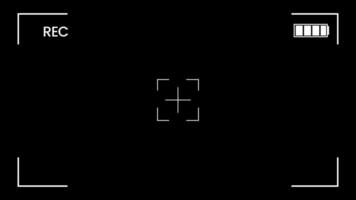 Camera Recording Viewfinder Overlay with Battery Icon video