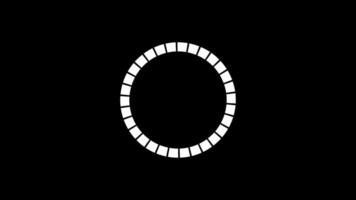 HUD element made of white strokes moving in circle seamless loop video