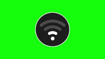 Animated Wi-Fi Icon Green Screen, Wireless Connection Symbol video