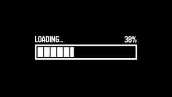 Loading Progress Animation on Black Background video