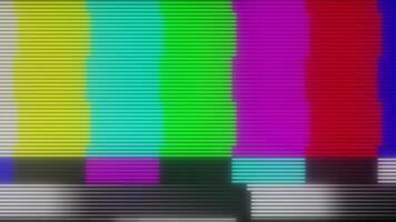 TV Noise Color Bars Broadcast Interruption Loop video