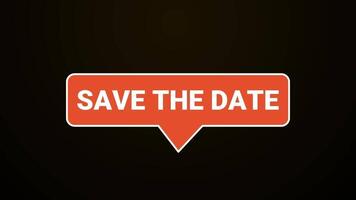 Save The Date Speech Bubble Animation video