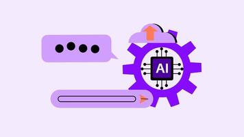 Animation concept of creating prompts for artificial intelligence video