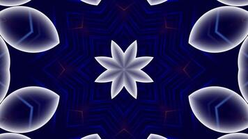 Abstract VJ glowing lights kaleidoscope motion dark background. visuals energy chakra. video