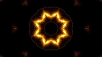 Abstract shimmering VJ fantasy kaleidoscope shiny light futuristic motion background. fractal light ornate motion. video