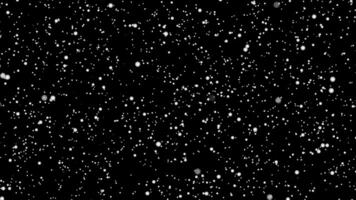 Flying balls go out from the center on black background. motion stars in the galaxy. bright stars. video