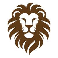 Lion face silhouette with white background vector