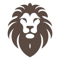 lion face silhouette on white background vector