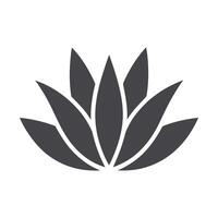 Elegant Dark Gray Lotus Flower Silhouette Isolated on White Background Symbolizing Purity Spirituality and Rebirth for Design Projects and Creative Visuals vector