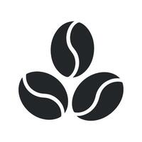 Three stylized coffee beans arranged in a triangular pattern vector
