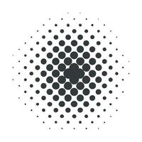 Abstract circular halftone pattern design in grayscale vector