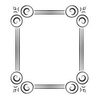 Elegant decorative frame with swirls and lines vector