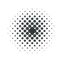 Circular halftone pattern with varying dot sizes vector