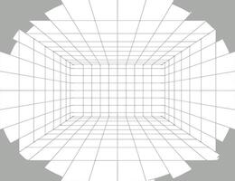 Perspective Grid Pattern Showing a Room with Square Tiles vector
