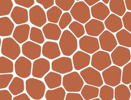 Abstract Giraffe Skin Pattern in Terracotta and White vector