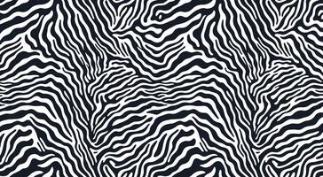 Abstract Zebra Print Pattern in Black and White vector
