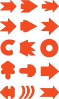 Various arrows on a white background vector