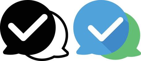 Two different types of check marks on a white background vector