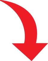 An arrow pointing down on a white background vector