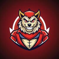 Fox Red Hell with Wings Hardcore Esports vector