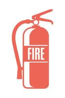 Simple fire extinguisher icon in coral color vector