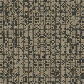 Abstract geometric pattern with overlapping squares in taupe and dark brown tones vector