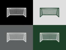 Soccer Goal Graphic Design in Four Color Variations vector