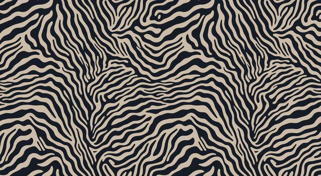 Abstract Zebra Print Pattern in Beige and Black vector