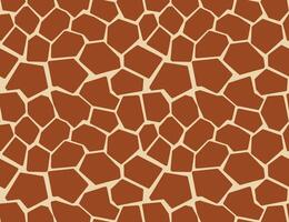 Giraffe Skin Pattern Seamless Texture in Terracotta and Cream vector