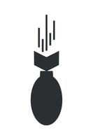 Bomb with Exploding Graph Icon vector