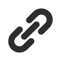 Simple black and white link icon graphic design vector