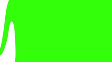 Abstract white fluid animation on green screen background. Seamless hand drawn liquid transition. video